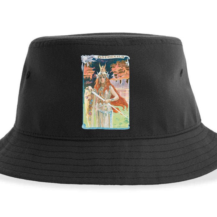 Hand Drawn Illustration Of Burnnhild Design Element Sustainable Bucket Hat