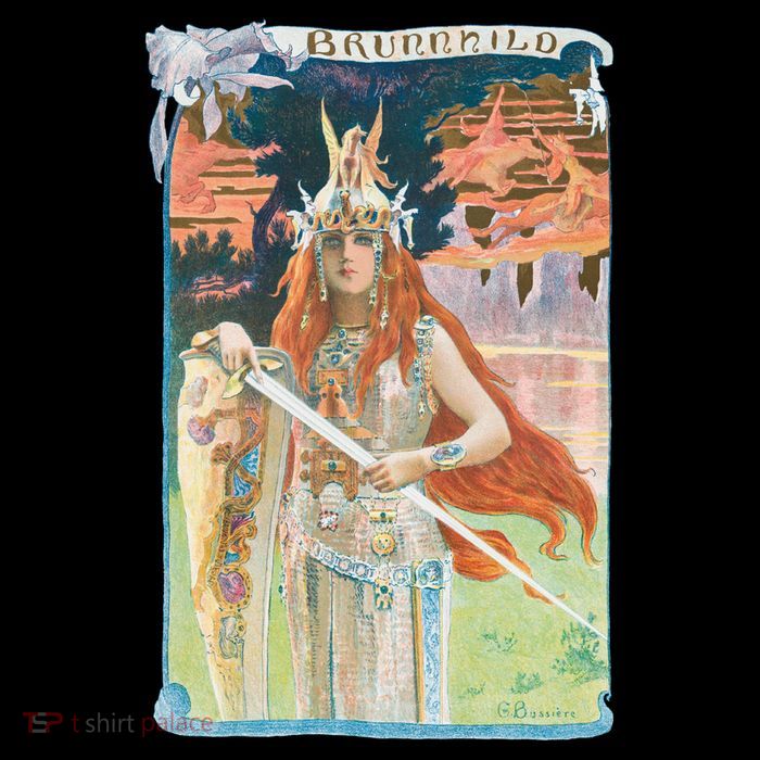 Hand Drawn Illustration Of Burnnhild Design Element Hooded Wearable Blanket