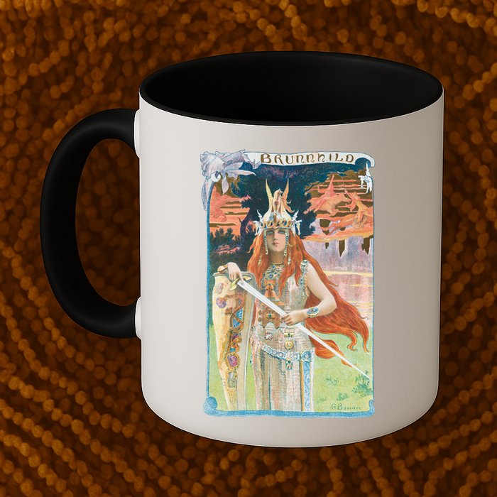 Hand Drawn Illustration Of Burnnhild Design Element Mug
