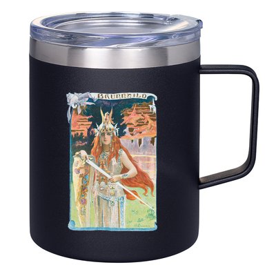 Hand Drawn Illustration Of Burnnhild Design Element 12oz Stainless Steel Coffee Mug
