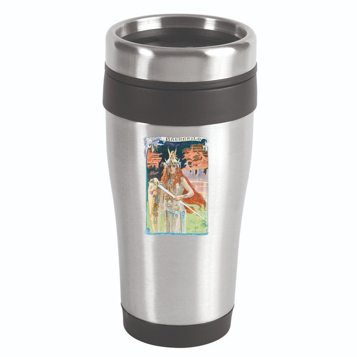 Hand Drawn Illustration Of Burnnhild Design Element 16oz Travel Tumbler