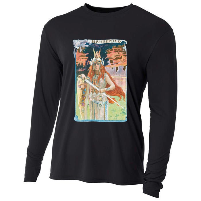 Hand Drawn Illustration Of Burnnhild Design Element Cooling Performance Long Sleeve Crew