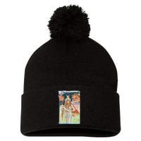 Hand Drawn Illustration Of Burnnhild Design Element Pom Pom 12in Knit Beanie