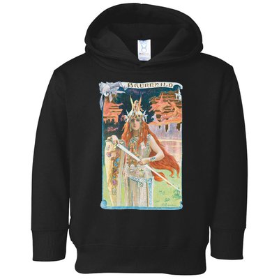 Hand Drawn Illustration Of Burnnhild Design Element Toddler Hoodie