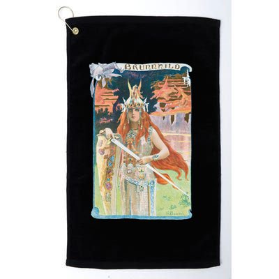 Hand Drawn Illustration Of Burnnhild Design Element Golf Towel