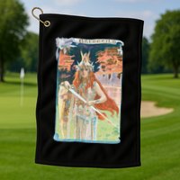 Hand Drawn Illustration Of Burnnhild Design Element Golf Towel