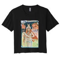 Hand Drawn Illustration Of Burnnhild Design Element Crop Top