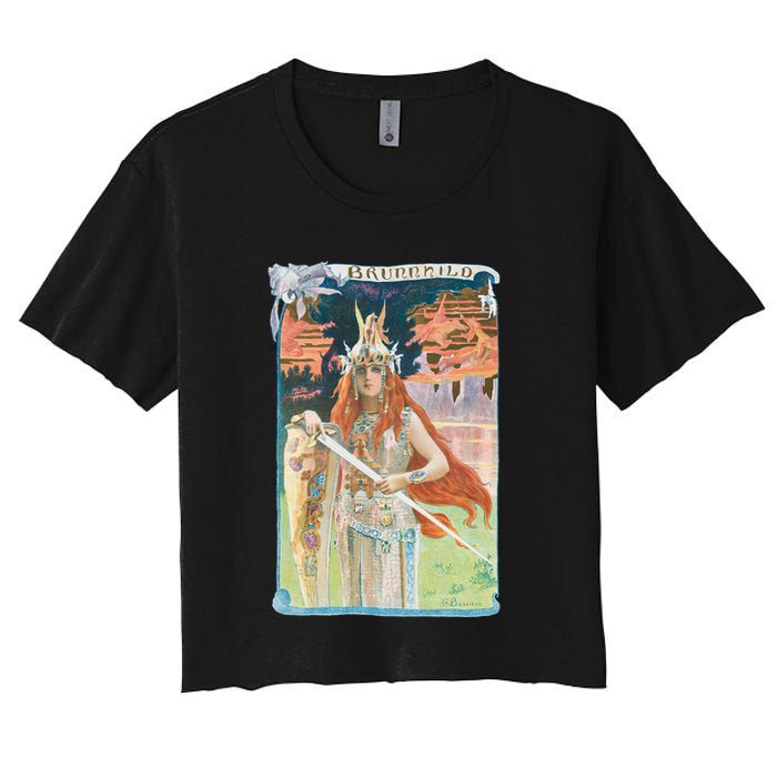 Hand Drawn Illustration Of Burnnhild Design Element Crop Top