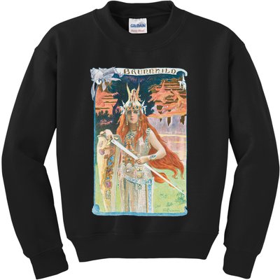 Hand Drawn Illustration Of Burnnhild Design Element Kids Sweatshirt