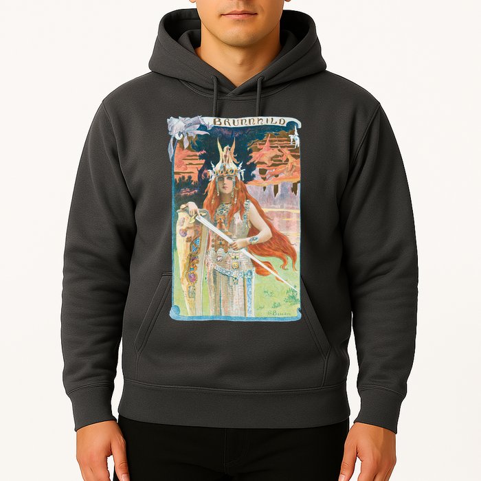 Hand Drawn Illustration Of Burnnhild Design Element Hoodie