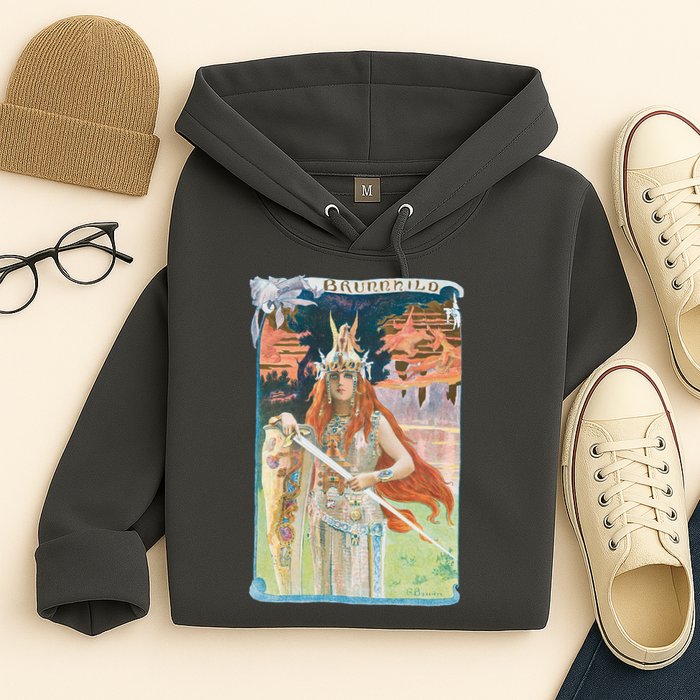 Hand Drawn Illustration Of Burnnhild Design Element Hoodie