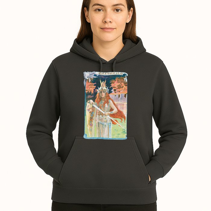 Hand Drawn Illustration Of Burnnhild Design Element Hoodie