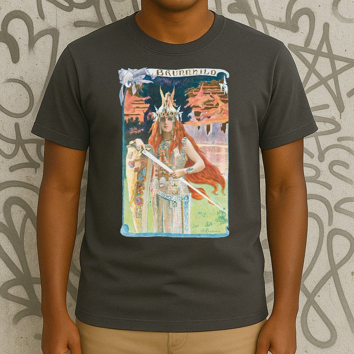 Hand Drawn Illustration Of Burnnhild Design Element T-Shirt