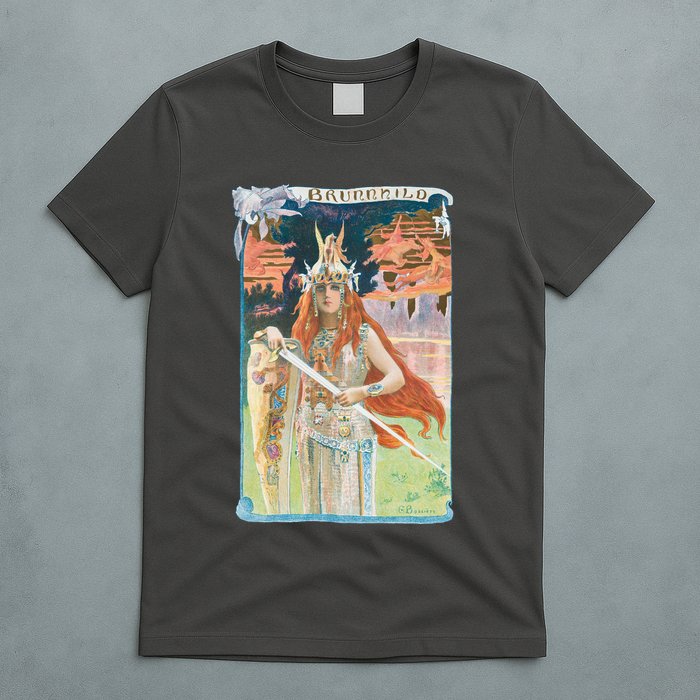 Hand Drawn Illustration Of Burnnhild Design Element T-Shirt