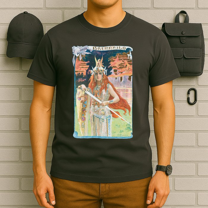 Hand Drawn Illustration Of Burnnhild Design Element T-Shirt