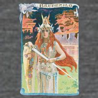 Hand Drawn Illustration Of Burnnhild Design Element T-Shirt