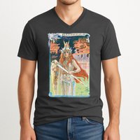 Hand Drawn Illustration Of Burnnhild Design Element V-Neck T-Shirt