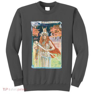 Hand Drawn Illustration Of Burnnhild Design Element Tall Sweatshirt