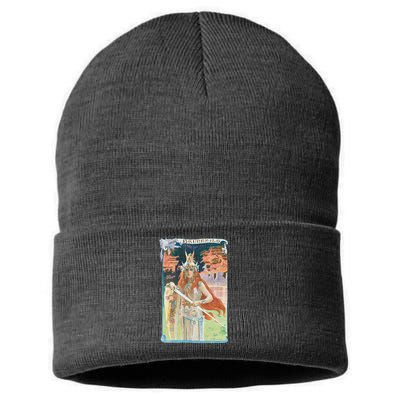 Hand Drawn Illustration Of Burnnhild Design Element Sustainable Knit Beanie