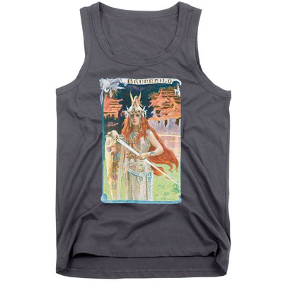 Hand Drawn Illustration Of Burnnhild Design Element Tank Top