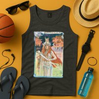 Hand Drawn Illustration Of Burnnhild Design Element Tank Top