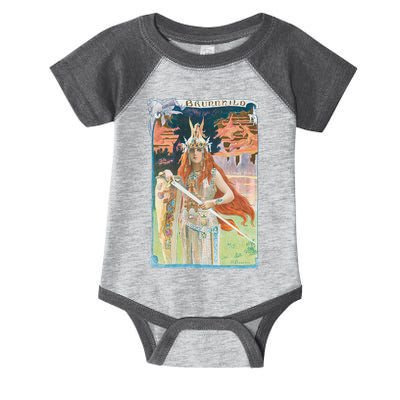 Hand Drawn Illustration Of Burnnhild Design Element Infant Baby Jersey Bodysuit