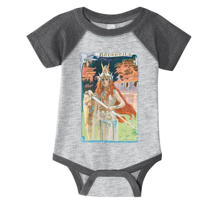 Hand Drawn Illustration Of Burnnhild Design Element Infant Baby Jersey Bodysuit