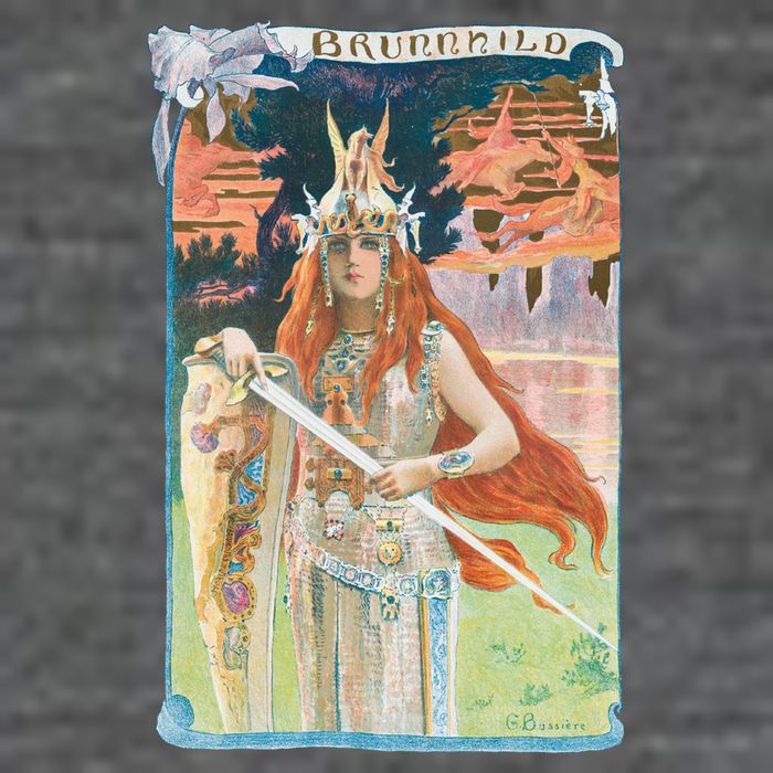 Hand Drawn Illustration Of Burnnhild Design Element Zip Tote Bag