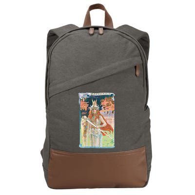 Hand Drawn Illustration Of Burnnhild Design Element Cotton Canvas Backpack