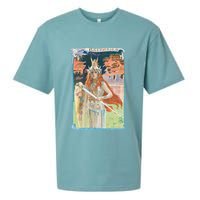 Hand Drawn Illustration Of Burnnhild Design Element Sueded Cloud Jersey T-Shirt