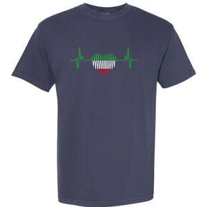 Heartbeat Design Iranian Flag Iran Garment-Dyed Heavyweight T-Shirt