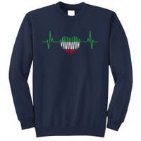 Heartbeat Design Iranian Flag Iran Tall Sweatshirt