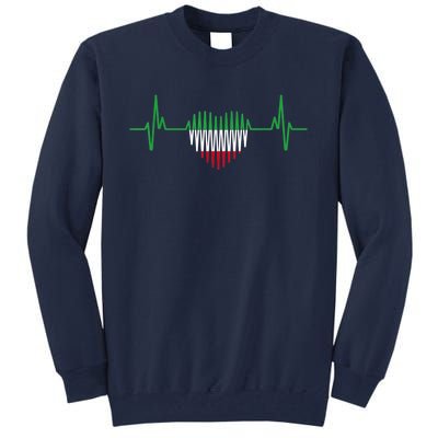 Heartbeat Design Iranian Flag Iran Tall Sweatshirt