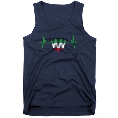 Heartbeat Design Iranian Flag Iran Tank Top