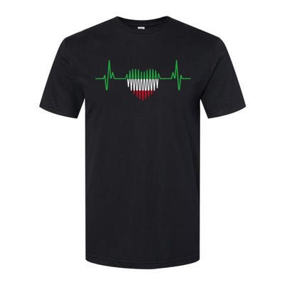 Heartbeat Design Iranian Flag Iran Softstyle CVC T-Shirt