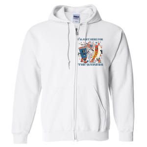 Hot Dog I'm Just Here For The Wieners 4Th Of July Full Zip Hoodie