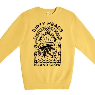 Heads Dirty Island Glow Apparel Premium Crewneck Sweatshirt