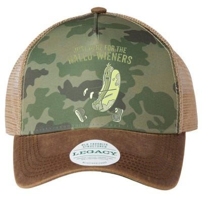 Hot Dog IM Just Here For The Hallowieners Funny Halloween Legacy Tie Dye Trucker Hat