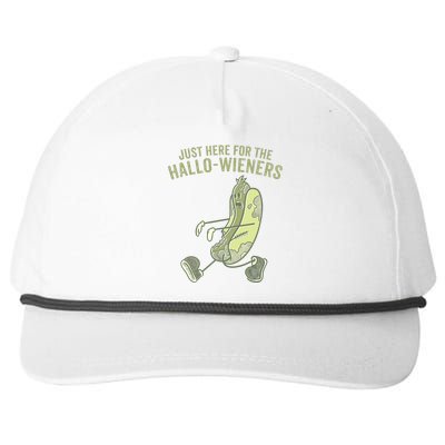 Hot Dog IM Just Here For The Hallowieners Funny Halloween Snapback Five-Panel Rope Hat