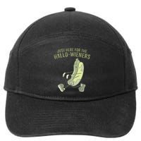 Hot Dog IM Just Here For The Hallowieners Funny Halloween 7-Panel Snapback Hat