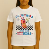Hot Dog Im Just Here For The Wieners 4Th Of July T-Shirt