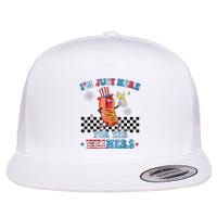 Hot Dog Im Just Here For The Wieners 4Th Of July Flatbill Hat