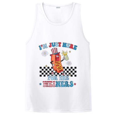 Hot Dog Im Just Here For The Wieners 4Th Of July PosiCharge Competitor Tank