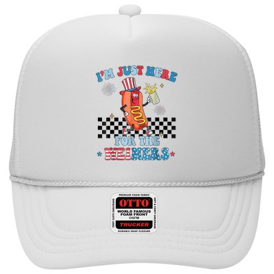 Hot Dog Im Just Here For The Wieners 4Th Of July Trucker Hat