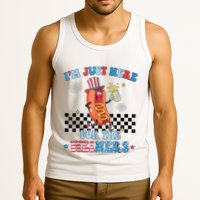 Hot Dog Im Just Here For The Wieners 4Th Of July Tank Top