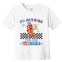 Hot Dog Im Just Here For The Wieners 4Th Of July Toddler T-Shirt