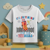 Hot Dog Im Just Here For The Wieners 4Th Of July Toddler T-Shirt