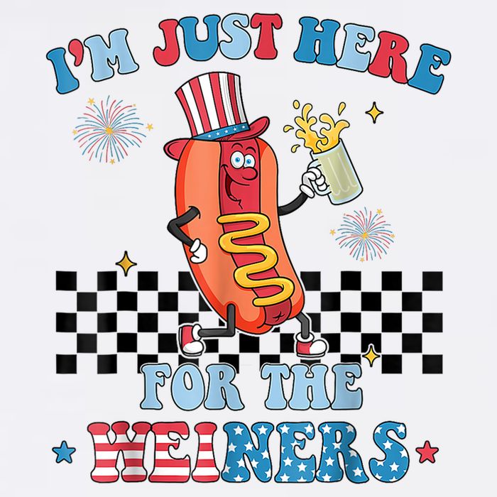 Hot Dog Im Just Here For The Wieners 4Th Of July Visor