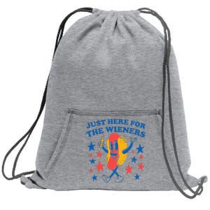 Hot Dog Im Just Here For The Wieners 4Th Of July Sweatshirt Cinch Pack Bag