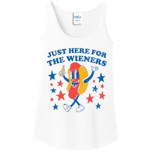 Hot Dog Im Just Here For The Wieners 4Th Of July Ladies Essential Tank